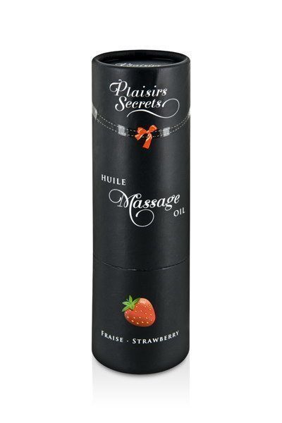 Масажна олія Plaisirs Secrets Strawberry з афродизіаками, їстівна (59 мл) SO1842 фото