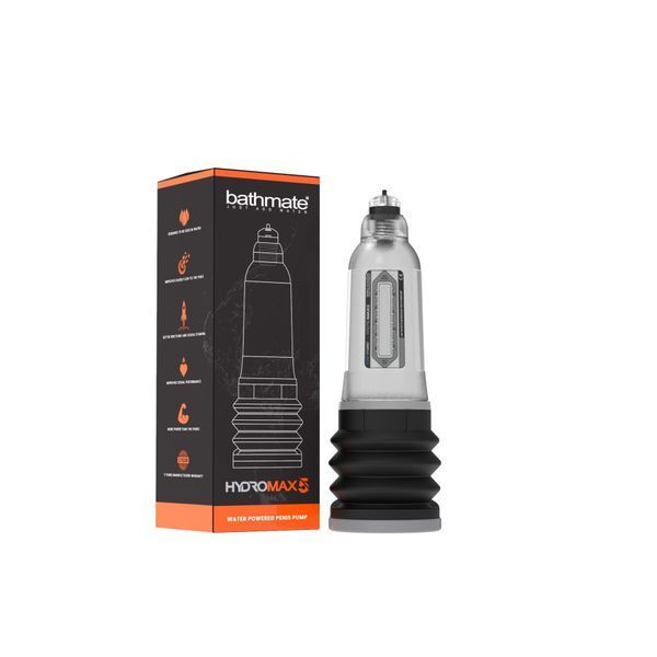 Гидропомпа Bathmate Hydromax 5 Clear, для члена длиной от 7,5 до 12,5 см, диаметр до 4,5 см HM-20-CC фото