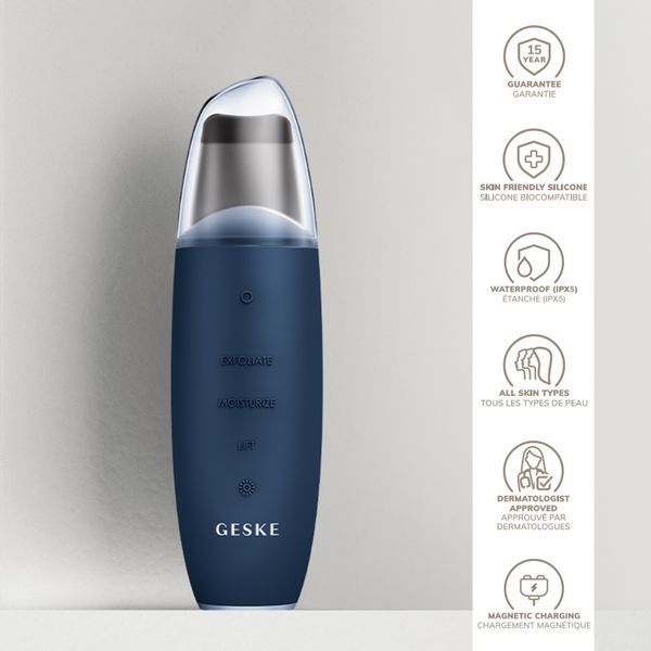 Микротоковый скраббер для кожи и устранение черных точек GESKE MicroCurrent Skin Scrubber&Blackhead Remover 9в1 midnight HB0144 фото
