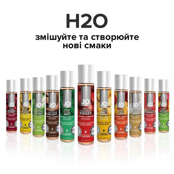 Змазка на водній основі System JO H2O &mdash; Strawberry Kiss (120 мл) без цукру, рослинний гліцерин SO1672 фото