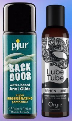 Набір лубрикантів pjur backdoor Regenerating 30 мл + SEMEN LUBE intimate gel, 150 мл Orgie LB481 фото