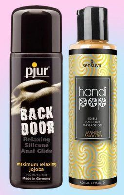 Набір лубрикантів pjur backdoor anal Relaxing jojoba silicone 30 мл+ Sensuva Handipop Mango Smoothie (125 мл) LB730 фото