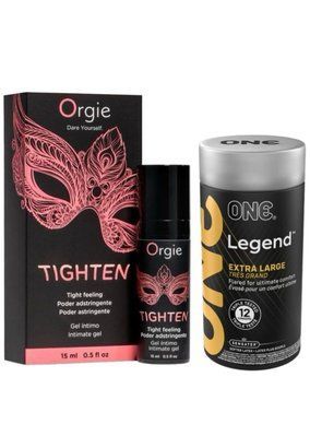 Гель для сужения Orgie &ndash; Tighten (15 мл)+ ONE Legend Extra Large 12 шт SOS6726 фото