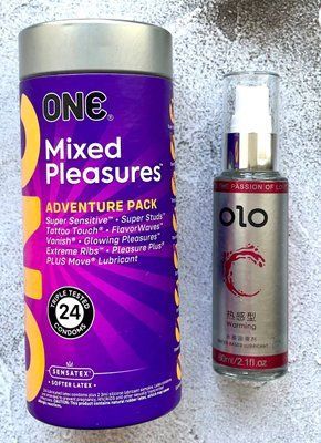 Комплект ONE Mixed Pleasures 24 шт + Лубрикант зігріваючий OLO 60 мл SOS2324 фото