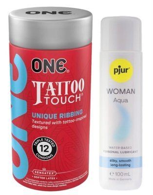 Набор ONE Tattoo Touch Pack 12 шт + Лубрикант Pjur Woman Aqua 100 мл SOS13043 фото