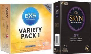 Набор с SKYN Elite 24 шт + EXS Mixed Variety Pack 1, 48 штук SOS7974 фото