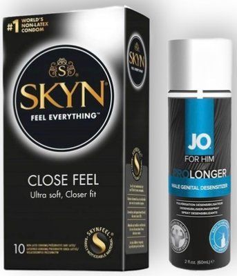 Набор из SKYN Close Feel (10 шт) + Пролонгатор System JO Prolonger Spray with Benzocaine (60 мл) SOS8922 фото