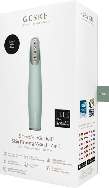 Пристрій для зміцнення і тонізації шкіри обличчя GESKE Skin Firming Wand 7в1 green HB0429 фото
