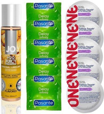 набір 10 шт Pasante + ONE + System JO H2O Juicy Pineapple (30 мл) SOS4669 фото
