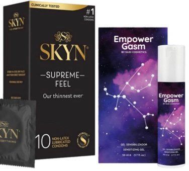Набор из Skyn ​​Supreme Feel 10 шт + Гель для стимуляции оргазма EMPOWERGASM (50 мл) от Nuei SOS10282 фото
