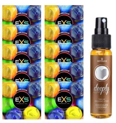 EXS BUBBLEGUM 10 шт + Sensuva Deeply Love You Chocolate Coconut (29 мл) SOS14044 фото