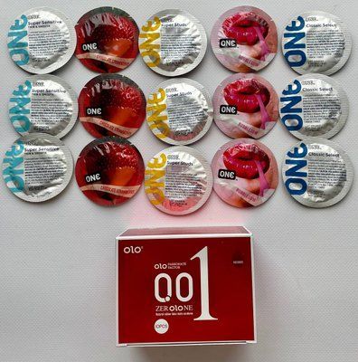 Набір 25 штук OLO збудливі з розігріваючим ефектом 001 + ONE Super Studs, Super Sensitive, Flavor Waves, Classic SOS2274 фото