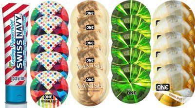 Набор из SwissNavy CoolingPeppermint 10мл + ONERibs + ONE Vanish + ONE Glowing + ONEBanana SOS8622 фото
