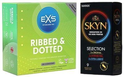 Набор з Skyn Selection 9 шт + EXS Ribbed & Dotted 48 шт SOS7825 фото