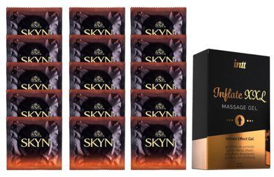 Комплект Skyn Warming 15 шт + Intt Inflate XXL Gel (15 мл) SOS14495 фото