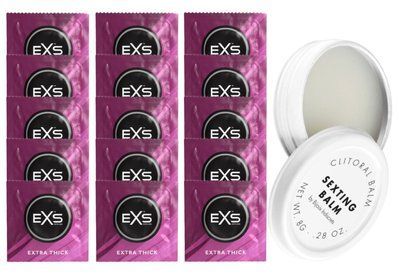 Комплект EXS Extra Thick 15 шт + Bijoux Indiscrets Sexting Balm SOS14686 фото
