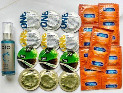 Набор 22 шт ONE Classic, Vanish, Flavor Waves , Super Studs - Pasante Warming + Лубрикант OLO 60 мл SOS1773 фото