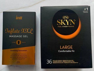 Набір SKYN Large 36 шт + Гель для стимуляції статевого органу Intt Inflate XXL (15 мл) SOS1423 фото