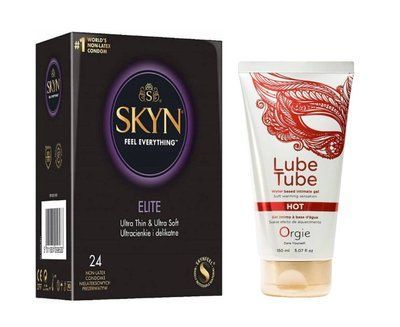 SKYN Elite, 24 шт та Лубрикант ORGIE LUBE TUBE HOT 150 ml SOS978 фото