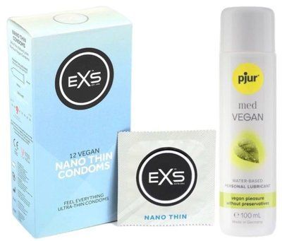 Набір EXS NANO Thin (12 шт) + pjur MED Vegan Glide 100 мл SOS13493 фото