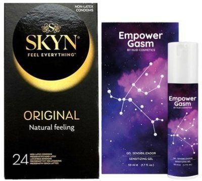 Набор из SKYN ORIGINAL 24 шт. + Гель для стимуляции EMPOWERGASM (50 мл) от Nuei. SOS9982 фото