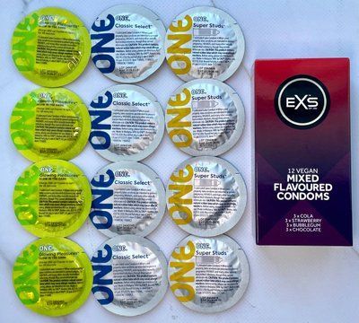 набір 12 шт ONE Super Studs, Glowing Pleasures, Classic + EXS Mixed Flavored (12 шт.) SOS3924 фото