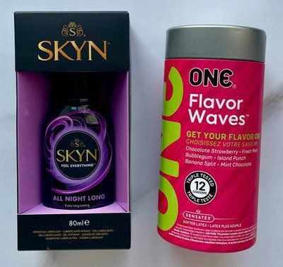 КОМПЛЕКТ ONE Flavor Waves 12 шт + Лубрикант на силиконовой основе SKYN ALL NIGHT LONG, 80 мл SOS1228 фото