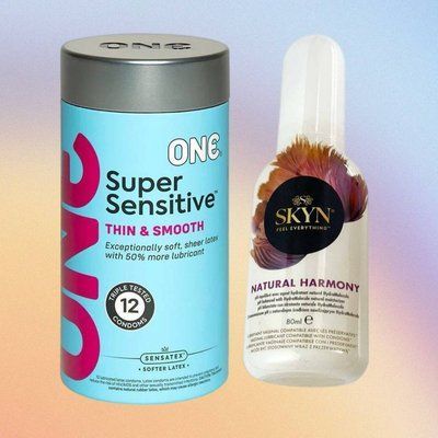Набір ONE Super Sensitive 12 шт + Лубрикант Skyn Natural Harmony 80 мл SOS4423 фото