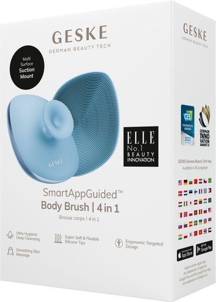 Щітка для тіла GESKE Body Brush 4в1 aquamarine HB0340 фото