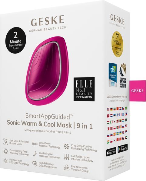 Ультразвукова маска тепло та холод GESKE Sonic Warm&Cool Mask 9в1 magenta HB0098 фото