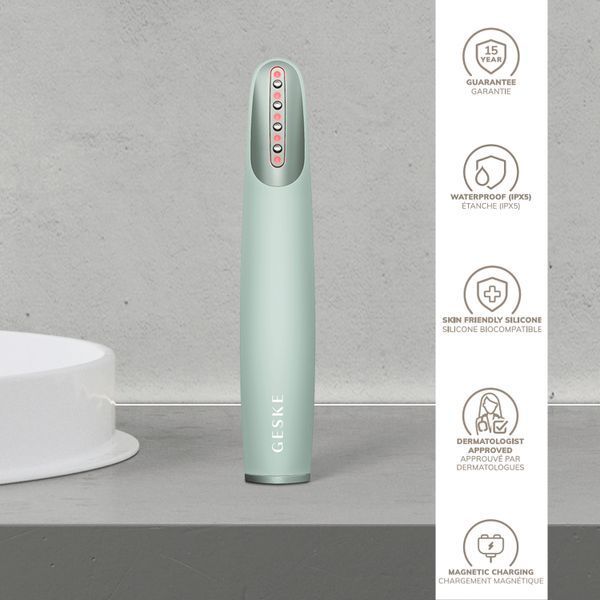 Пристрій для зміцнення і тонізації шкіри обличчя GESKE Skin Firming Wand 7в1 green HB0429 фото