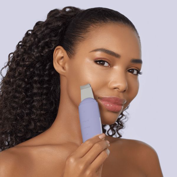 Мікрострумовий скрабер для шкіри та усунення чорних точок GESKE MicroCurrent Skin Scrubber&Blackhead Remover 9в1 purple HB0145 фото