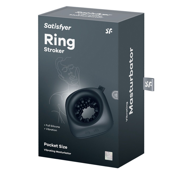 Мастурбатор Satisfyer Ring Stroker, 12 режимів вібрації, універсальний, компактний SX0565 фото