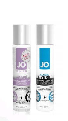 Набір лубрикантів System JO AGAPE (30 мл) + System JO Classic Hybrid (30 мл) LB50 фото