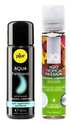 Набір лубрикантів pjur Aqua Panthenol 30 мл + System JO Tropical Passion (30 мл) LB100 фото