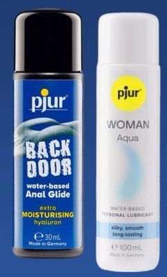 Набір лубрикантів pjur backdoor Comfort water glide 30 мл + pjur Woman Aqua 100 мл LB214 фото