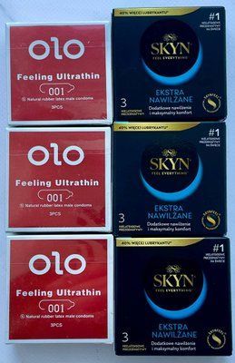 Набор 18 шт OLO возбуждающий 001 + Skyn ​​Extra Lube SOS3825 фото