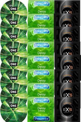 Набір 24 шт One Glowing Pleasures + Delay Infinity + EXS Black Latex SOS7328 фото