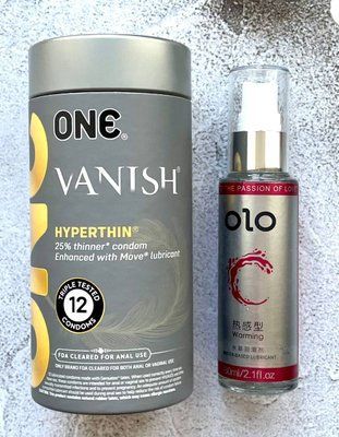 Комплект ONE Vanish 12 шт + Лубрикант зігріваючий OLO 60 мл SOS2325 фото