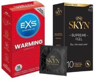 Набор с SKYN Supreme Feel (10 штук) + EXS Warming, 12 шт SOS8025 фото