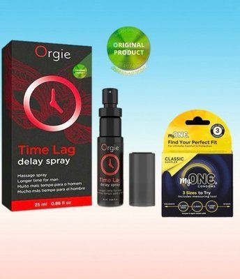 Пролонгатор для чоловіків Time Lag, 25 мл. ORGIE + My ONE Classic Sampler 3 шт SOS6677 фото