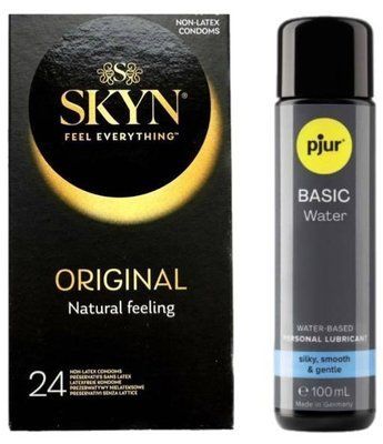 Комплект SKYN Original 24 шт + Pjur Basic Waterbased 100 мл SOS13244 фото