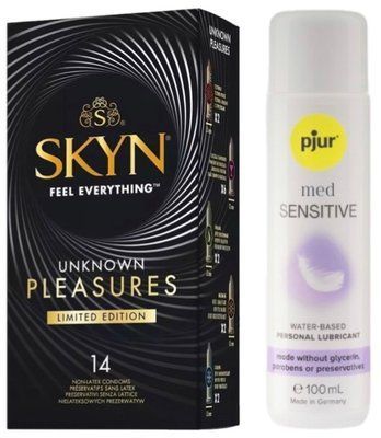 Набор Skyn ​​Unknown Pleasures 14 шт + pjur MED Sensitive Glide 100 мл SOS13394 фото