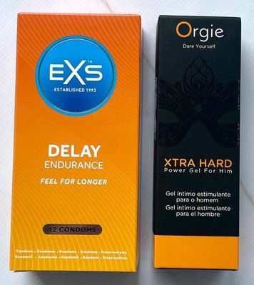 Комплект EXS Delay 12 шт - Гель для стимуляції Orgie Xtra Hard Power Gel For Him, 50 мл SOS3625 фото