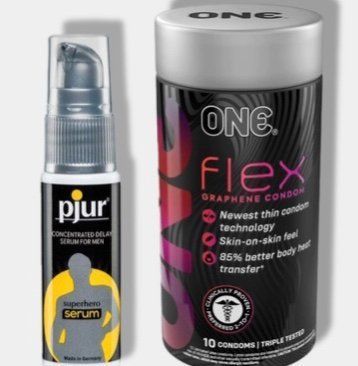 ONE Flex Graphene, 10 шт - Пролонгатор pjur Superhero Serum 20 мл SOS6047 фото