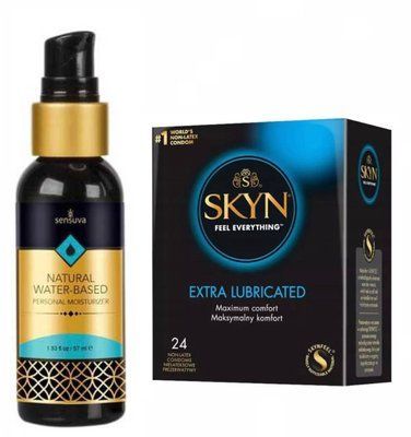 SKYN Extra Lube 24 шт та Лубрикант Sensuva Natural Water-Based 57 мл SOS729 фото