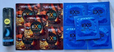 Набір EXS Crazy Cola 5 шт + EXS Cooling 5 шт + Лубрикант pjur Aqua 30 мл SOS3525 фото