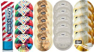 Набор из SwissNavy CoolingPeppermint 10мл + ONERibs + ONE Vanish + ONE Dome + ONEBanana SOS8623 фото