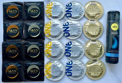 Набір з 20 штук One, Skyn + лубрикант pjur Aqua (100 мл) SOS4025 фото