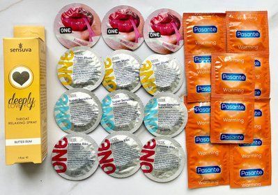 Набор 22 шт ONE Flavor Waves, Super Sensitive, Extreme ribs , Super Studs - Pasante Warming + Sensuva Deeply Love You Butter Rum (29 мл) SOS1824 фото